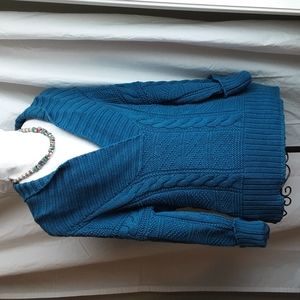 Blue v-neck sweater